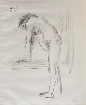 <b>Somnath Hore </b><br>Untitled<br>Lithograph on Paper <br> 18.1 x 15 Inches<br>1974<br> Limited Edition no.3 out of 12