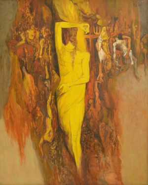 <b>Arup Das</b><br>Jesus Christ Series <br>Oil on Canvas<br> 40 x 60 Inches<br>Unknown