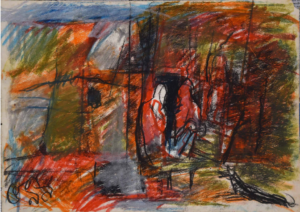 <b>Reba Hore</b><br> Untitled <br> Pastel on Paper <br> 12.4 x 15.4  Inches<br>1999