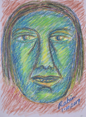 <b>Rabin Mondal </b><br> Untitled <br> Pastel on Paper <br> 14.5 x 10.5  Inches<br>2017