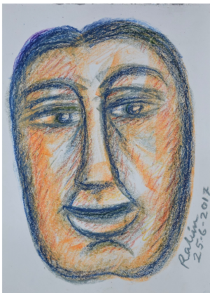 <b>Rabin Mondal </b><br> Untitled <br> Pastel on Paper <br> 14.5 x 10.5  Inches<br>2017