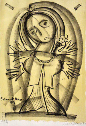 <b>Sanat Kar </b><br> Untitled <br> Lithograph on Paper <br> 13 x 19 Inches (Print Area)<br> 20.2 x 22.2 Inches (Page Size) <br>1993 <br> Limited edition of 4 out of 12<br> Artist's Proof