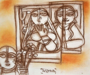<b>Ramananda Bandopadhyay</b><br> Untitled <br> Dry Pastel on Paper <br> 12.4 x 15.4 Inches<br>2006