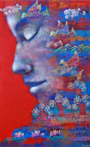 <b>Shampa Sircar Das</b><br>Untitled<br>Acrylic on Wooden Board<br> 18 x 28 Inches<br>2011