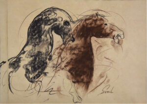 <b>Sunil Das </b><br> Untitled <br> Charcoal on Paper <br> 10.6 x 14.6 Inches <br>Unknown