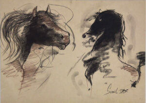 <b>Sunil Das </b><br> Untitled <br> Charcoal on Paper <br> 10.6 x 14.6 Inches <br>Unknown