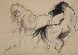 <b>Sunil Das </b><br> Untitled <br> Charcoal on Paper <br> 10.6 x 14.6 Inches <br>Unknown