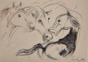 <b>Sunil Das </b><br> Untitled <br> Charcoal on Paper <br> 10.6 x 14.6 Inches <br>Unknown