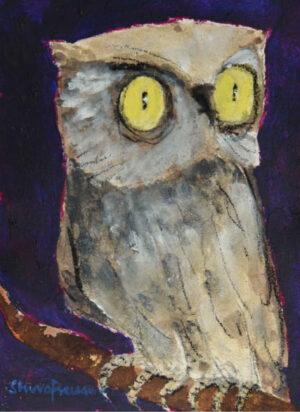 <b>Shuvaprasanna Bhattacharya </b><br> Untitled <br> Acrylic and Charcoal on Board <br> 4.5 x 6 Inches <br>Unknown