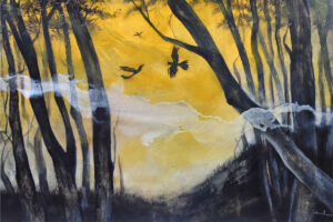 <b>Sekhar Roy </b><br> Untitled <br> Mixed Media on Paper <br> 41.2 x 31.1 Inches <br>2021