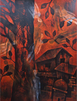 <b>Sekhar Roy </b><br> Untitled <br> Mixed Media on Paper <br> 31.1 x 41.2 Inches <br>2018