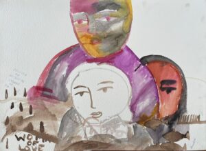 <b>Chandana Hore</b><br> Untitled <br> Watercolour on Handmade Paper <br> 2.2 x 30.3 Inches <br> Unknown