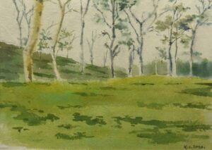 <b>Krishnendu Chaki </b><br> Untitled <br> Watercolour on Handmade Paper <br> 11 x 15 Inches <br> 2020