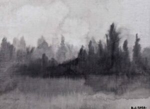 <b>Krishnendu Chaki </b><br> Untitled <br> Watercolour on Silk <br> 15 x 19.7 Inches <br> 2020