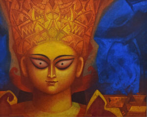 <b>Atin Basak </b><br> Untitled <br> Tempera on Board <br> 16.1 x 20 Inches <br>2014