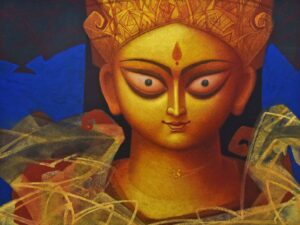 <b>Atin Basak </b><br> Untitled <br> Tempera on Board <br> 16 x 20.4 Inches <br>2014