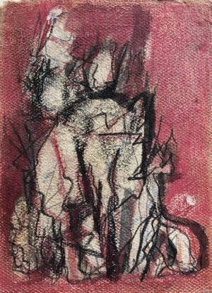 <b>Reba Hore/b><br>Untitled<br>Red Oxide on Paper<br>17.5 x 13 Inches<br>Unknown