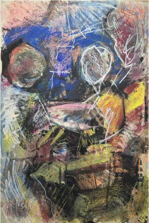 <b>Reba Hore/b><br>Untitled<br>Powder Pigment on Hand Paper<br>15 x 22 Inches<br>Unknown