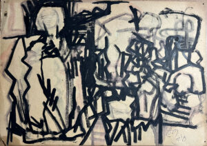 <b>Reba Hore/b><br>Untitled<br>Brush & Ink on Paper <br>10 x 14 Inches<br>1990