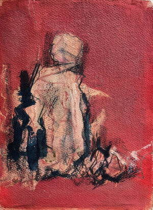 <b>Reba Hore/b><br>Untitled<br>Red Oxide on Paper<br>17.5 x 13 Inches<br>Unknown