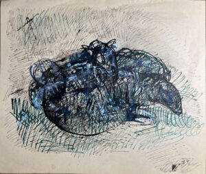 <b>Reba Hore/b><br>Untitled<br>Crosshatch, Ink and wash on Paper<br>14.5 x 12 Inches<br>1991