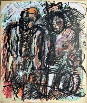 <b>Reba Hore/b><br>Untitled<br>Crosshatch, Ink and wash on Paper<br>14.5 x 12 Inches<br>1991