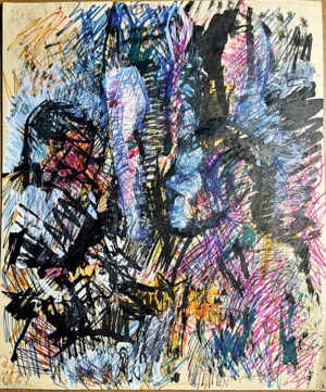 <b>Reba Hore/b><br>Untitled<br>Crosshatch, Ink and wash on Paper<br>14.5 x 12 Inches<br>1991