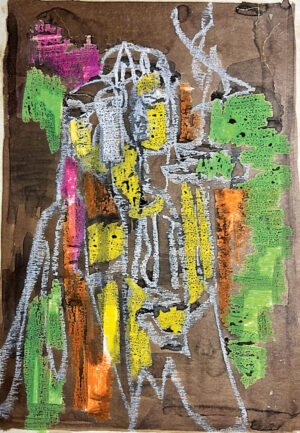 <b>Reba Hore/b><br>Untitled<br>Ink and Pastel on Paper<br>14.5 x 10.5 Inches<br>Unknown