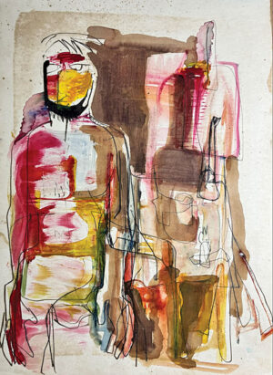 <b>Reba Hore/b><br>Untitled<br>Ink and Pastel on Paper<br>14.5 x 10.5 Inches<br>Unknown