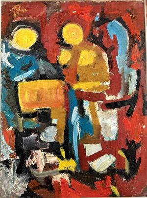 <b>Reba Hore/b><br>Untitled<br>Oil, Wax & Egg on Canvas<br>32 x 24 Inches<br>1967