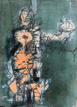 <b>Reba Hore/b><br>Untitled<br>Oxide on Paper<br>17.5 x 13 Inches<br>Unknown