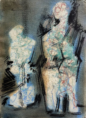 <b>Reba Hore/b><br>Untitled<br>Oxide on Paper<br>17.7 x 13 Inches<br>Unknown