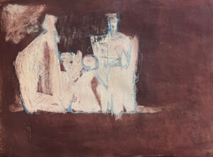 <b>Reba Hore/b><br>Untitled<br>Pigment & Oxide on Paper<br>22 x 30 Inches<br>Unknown