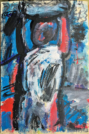 <b>Reba Hore/b><br>Untitled<br>Powder Pigment on Board<br>21 x 14 Inches<br>1998