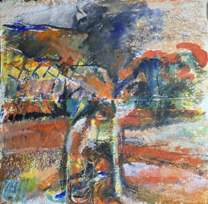 <b>Reba Hore/b><br>Untitled<br>Powder Pigment on Pulp Paper<br>18.5 x 18.5 Inches<br>1999