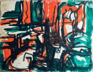 <b>Reba Hore/b><br>Untitled<br>Water Pigment on Paper<br> 8.5 x 11 Inches<br>1992