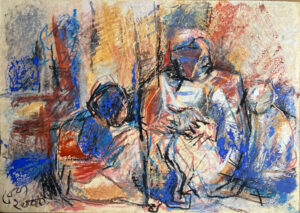 <b>Reba Hore/b><br>Untitled<br>Mixed Media on Paper<br> 10.5 x 14.5 Inches<br>2000