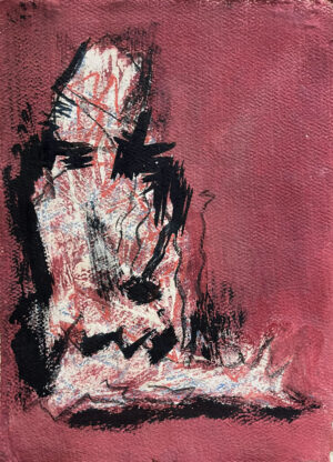 <b>Reba Hore/b><br>Untitled<br>Red Oxide on Paper<br>17 x 13 Inches<br>Unknown