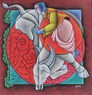 <b> Satish Gujral </b><br>Untitled<br>Acrylic on Canvas <br> 36 x 36 Inches<br>2012