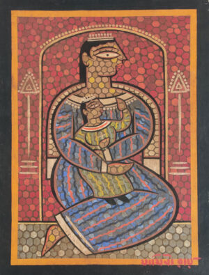 <b>Jamini Roy</b><br>Untitled<br>Tempera on Board <br> 22 x 17.5 Inches<br>Unknown