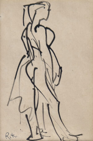 <b>Ramkinker Baij </b><br>Untitled<br>Ink on Paper <br> 6 x 4 Inches<br>Unknown