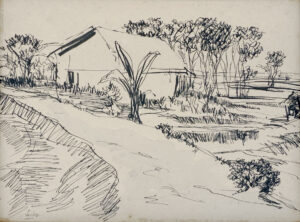 <b>Sailoz Mookherjea</b><br>Untitled<br>Pen on Paper <br> 7 x 9.25 Inches<br>Unknown