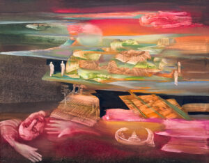 <b>Sam Adaikalay Swamy </b><br>Untitled<br>Casein on Canvas <br> 35.5 x 44.5 Inches<br>2023