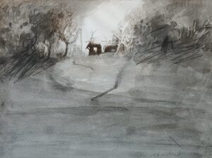 <b>Chandra Bhattacharjee </b><br>Untitled <br>Acrylic on Paper <br> 10 x 13 Inches<br>Unknown