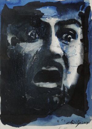 <b>Aditya Basak</b><br>Untitled<br>Watercolor on Paper <br> 12 x 8.5 <br>2019