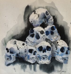 <b>Aditya Basak</b><br>Untitled<br>Watercolor on Paper <br> 12 x 11.5 <br>2019