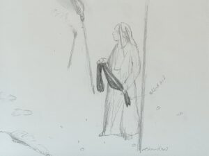 <b>Chandra Bhattacharjee </b><br>Untitled<br>Pen on Paper <br> 10 x 13 Inches<br>Unknown