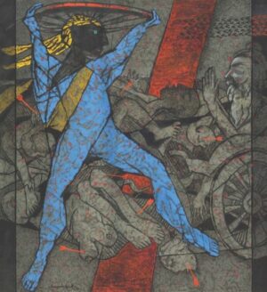 <b>Samir Aich</b><br>Untitled<br>Acrylic, Conte on Canvas <br> 72 x 66 Inches<br>Unknown