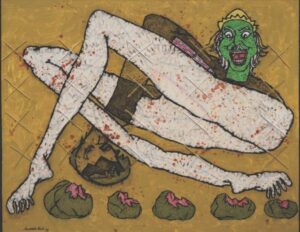 <b>Samir Aich</b><br>The Promise<br>Acrylic, Conte on Canvas <br> 60 x 84 Inches<br>Unknown