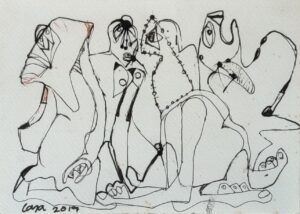 <b>Jaya Ganguly</b><br>Untitled <br>Pen and Ink on Paper <br> 5 x 7 Inches<br>2019